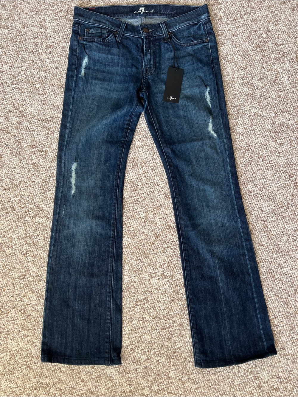 7 For All Mankind Women’s Dark Indigo Bootcut Jeans, 27